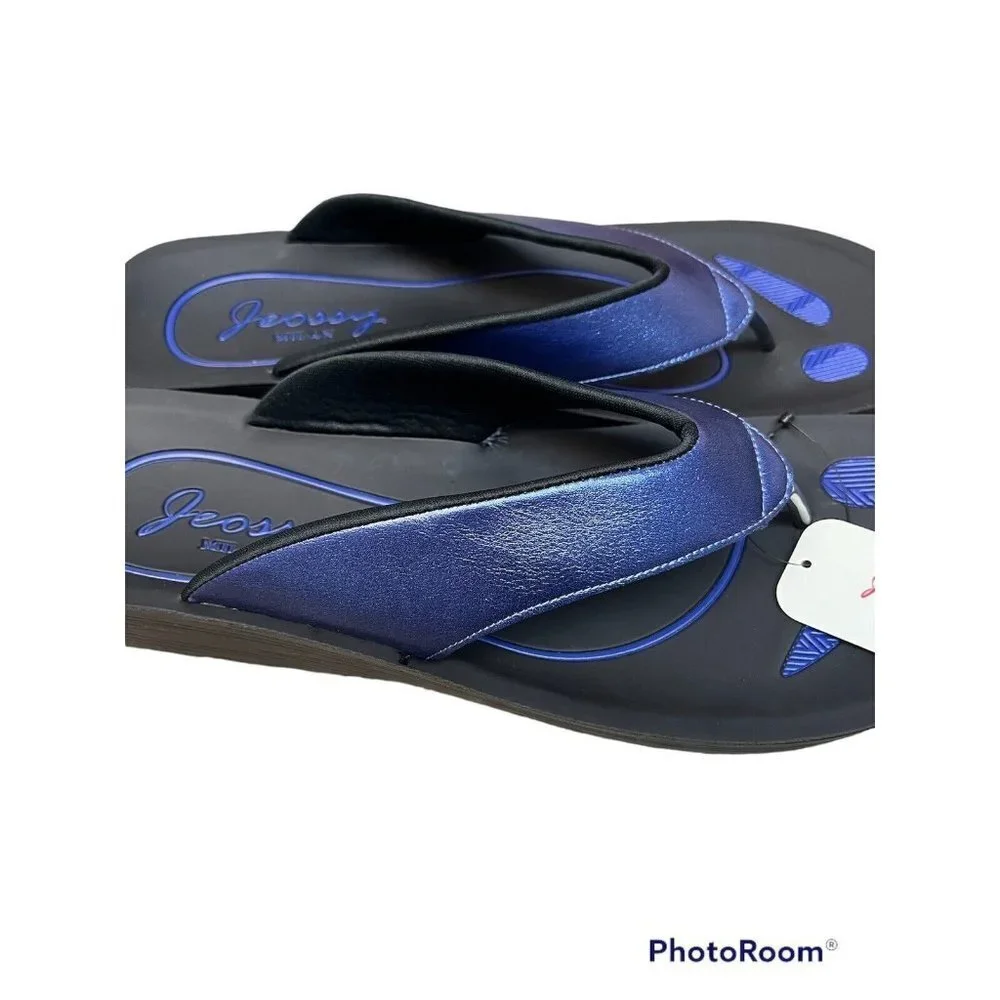 Jeossy Womens Arch Support Flip Flop Sandals Outdoor Shoe Thong Slides Size 11.5